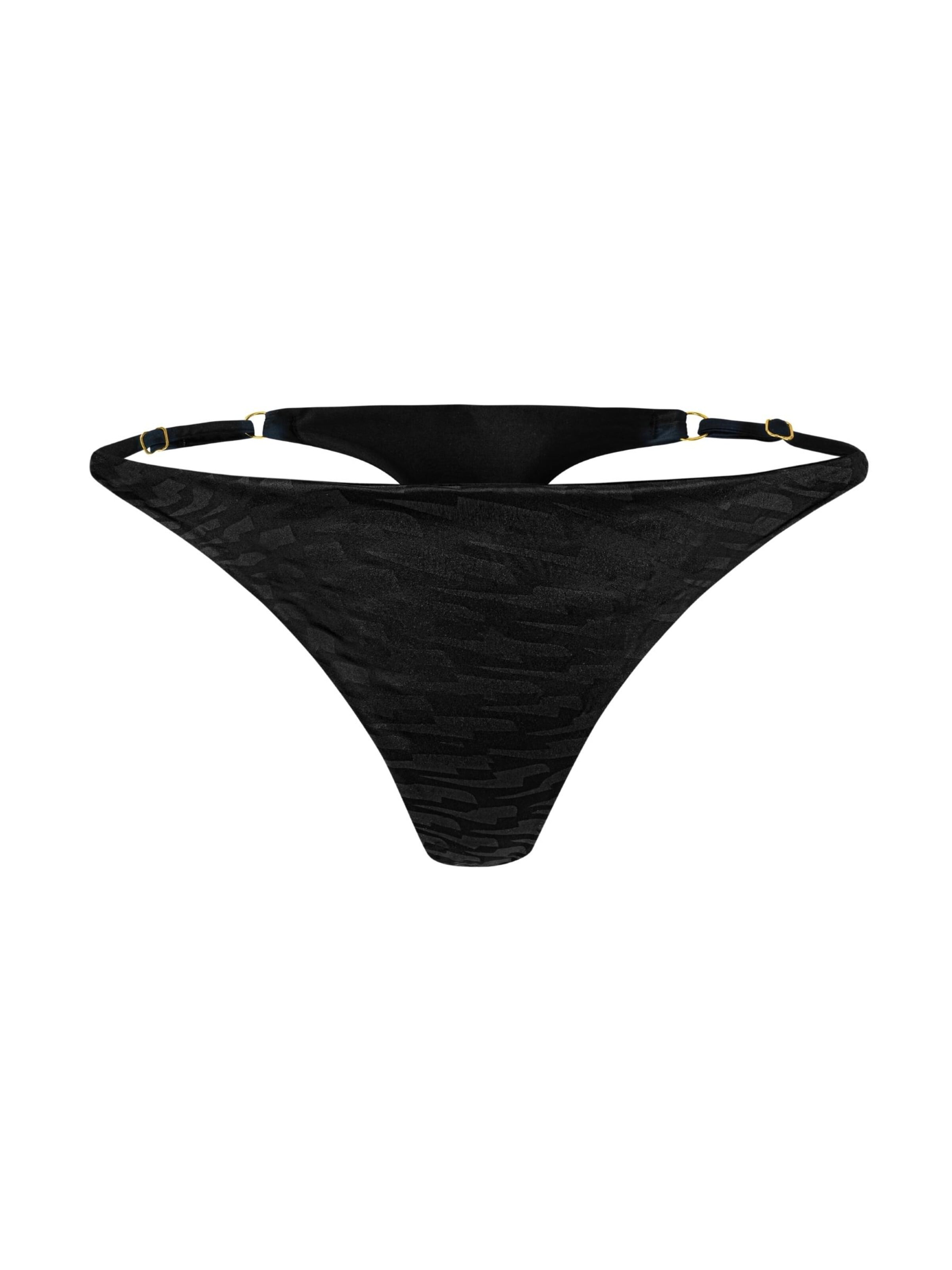 EKCENTRIK String in Zwart: voorkant