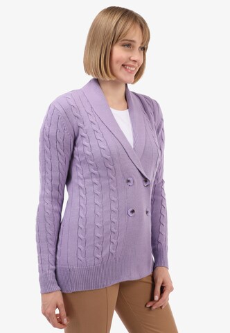 Felix Hardy Knit Cardigan in Purple