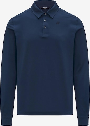 K-Way Tröja 'K-WAY TIBOR LT STRETCH JERSEY SLIM Maglieria' i blå: framsida