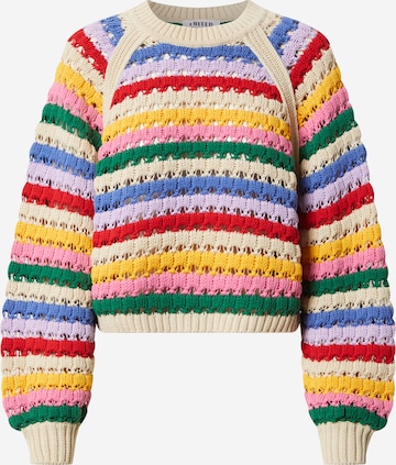 Pullover 'Tiare' di EDITED in colori misti: frontale