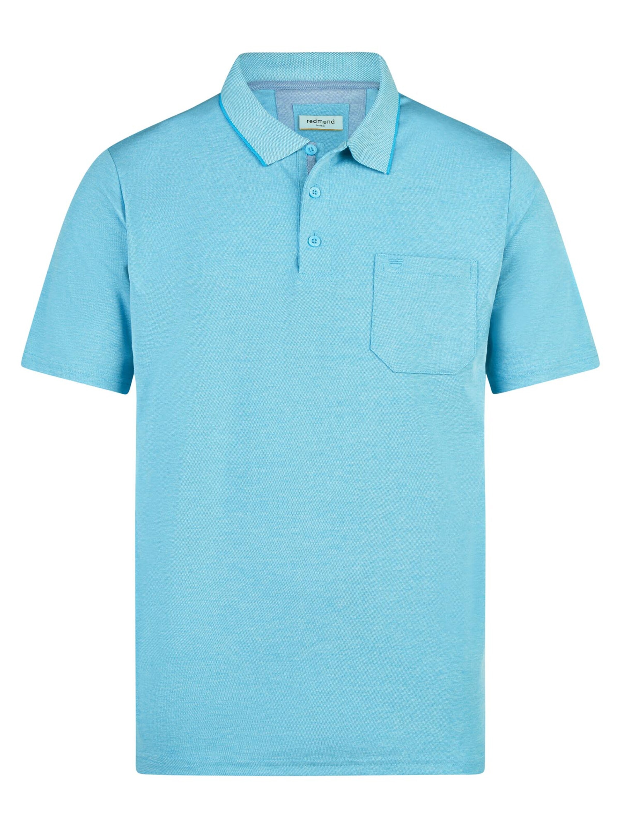 redmond Shirt 'Basic'‌‌‌‌‌ in Blau: Vorderseite