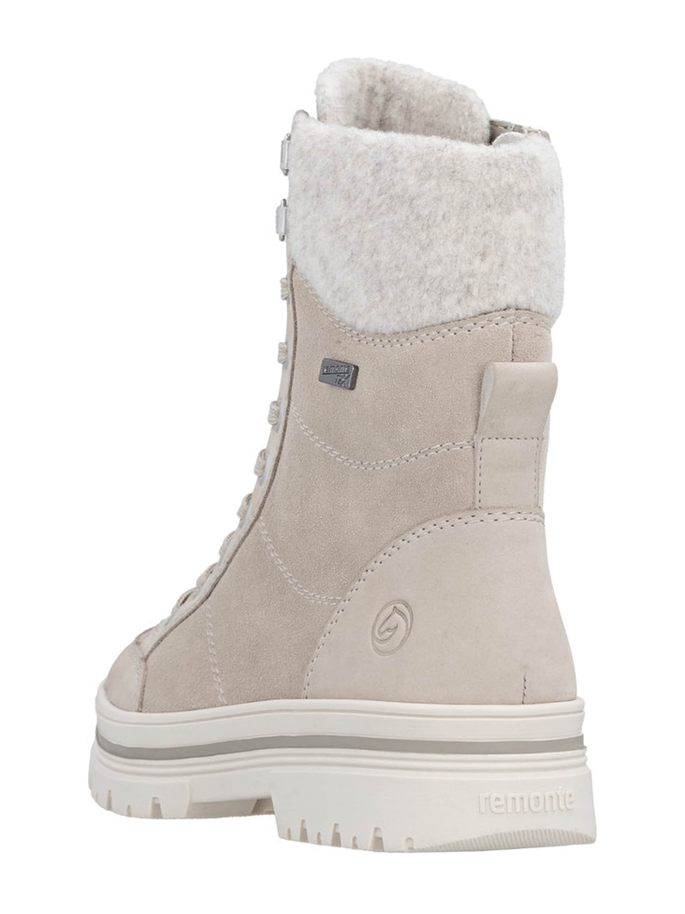 REMONTE Lace-up bootie in Beige