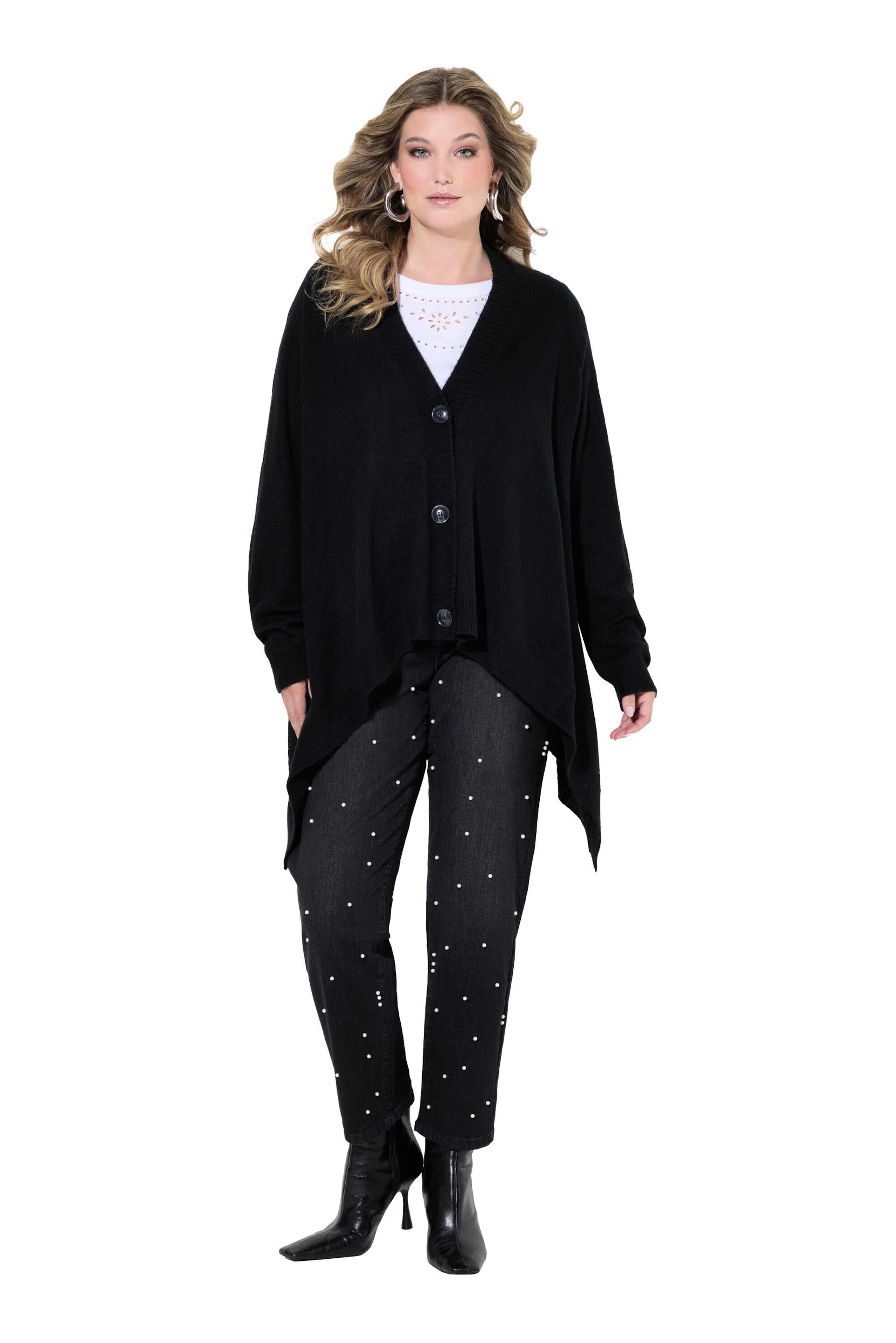 MIAMODA Knit cardigan in Black