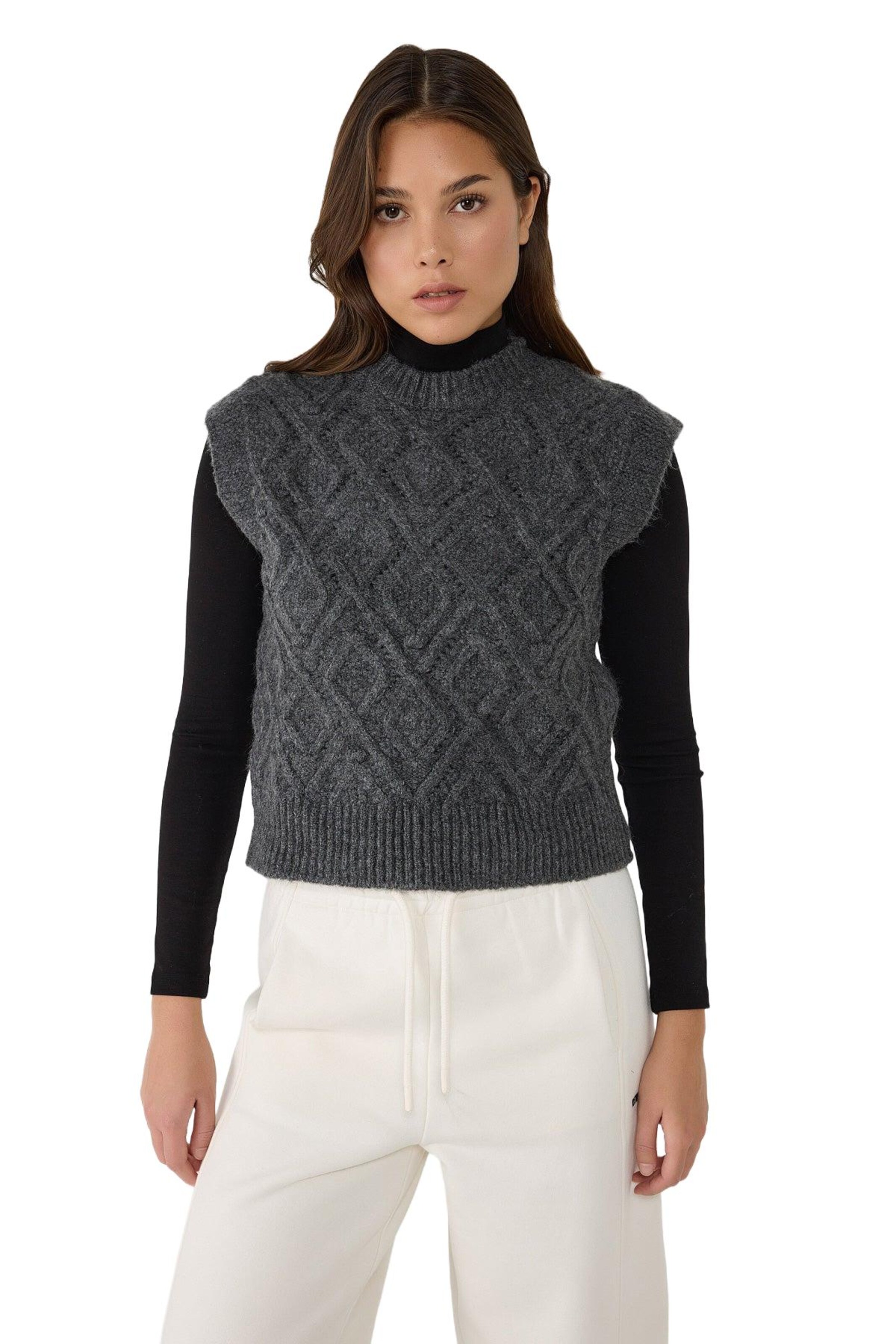 No Matter What Pullunder in Grau: Vorderseite