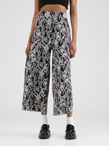 s.Oliver Wide leg Broek in Zwart: voorkant