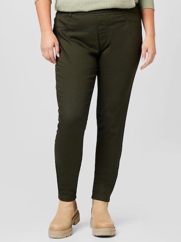 Dorothy Perkins Skinny Trousers 'Eden' in Green: front