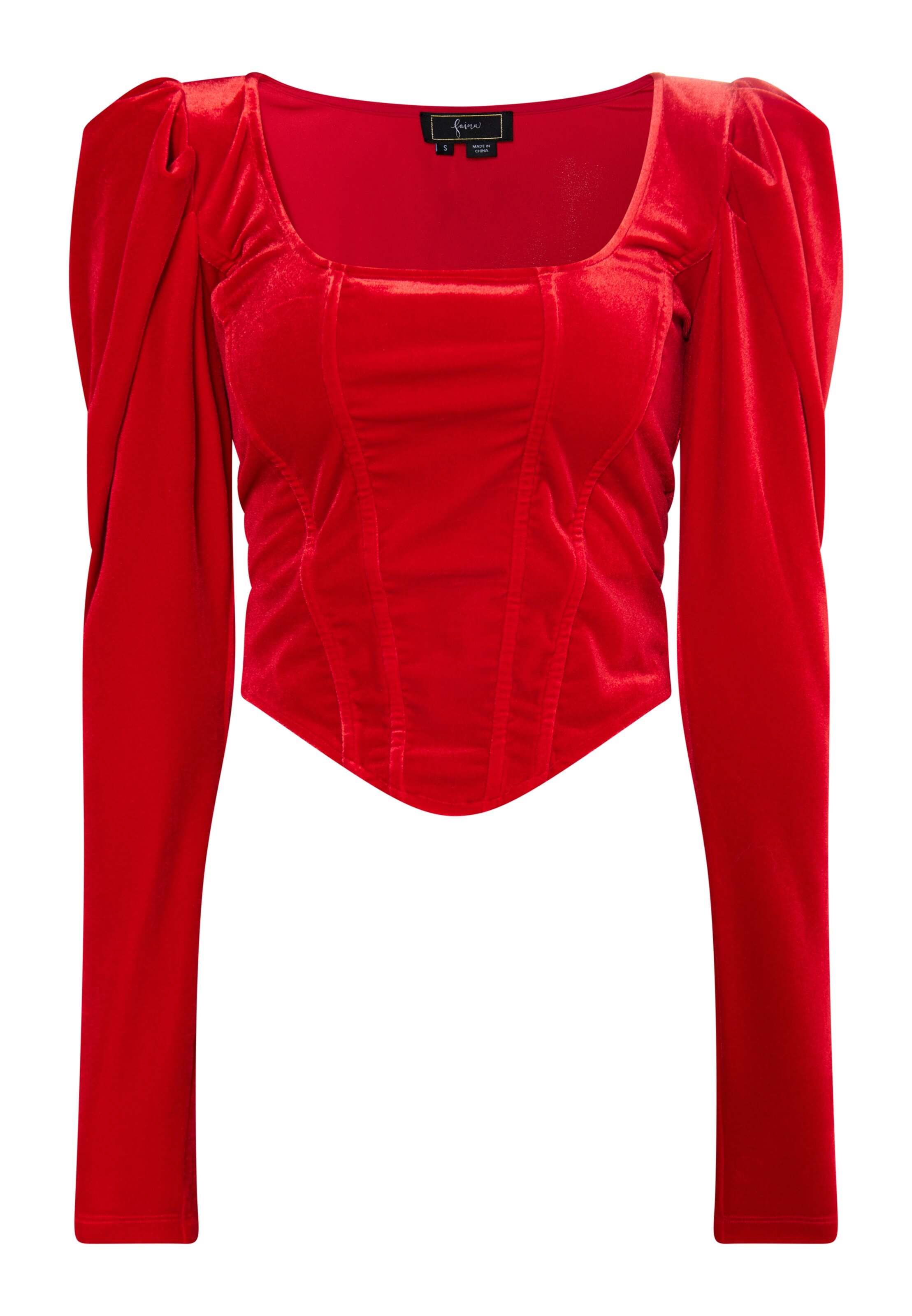 Maglietta di faina in rosso: frontale