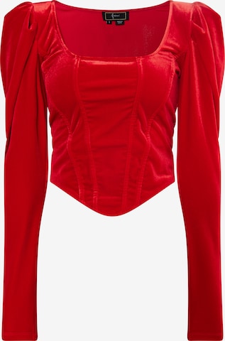 faina Shirt in Rood: voorkant