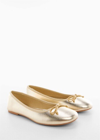 MANGO KIDS Ballet Flats 'Gigi' in Gold