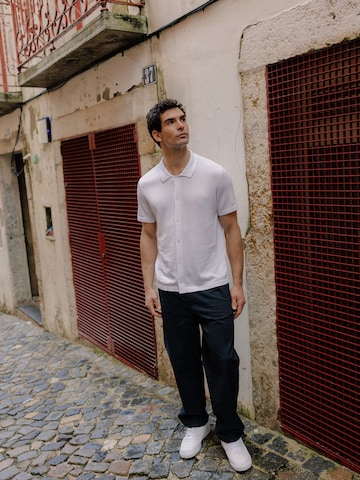 DAN FOX APPAREL Shirt 'Ron' in Weiß