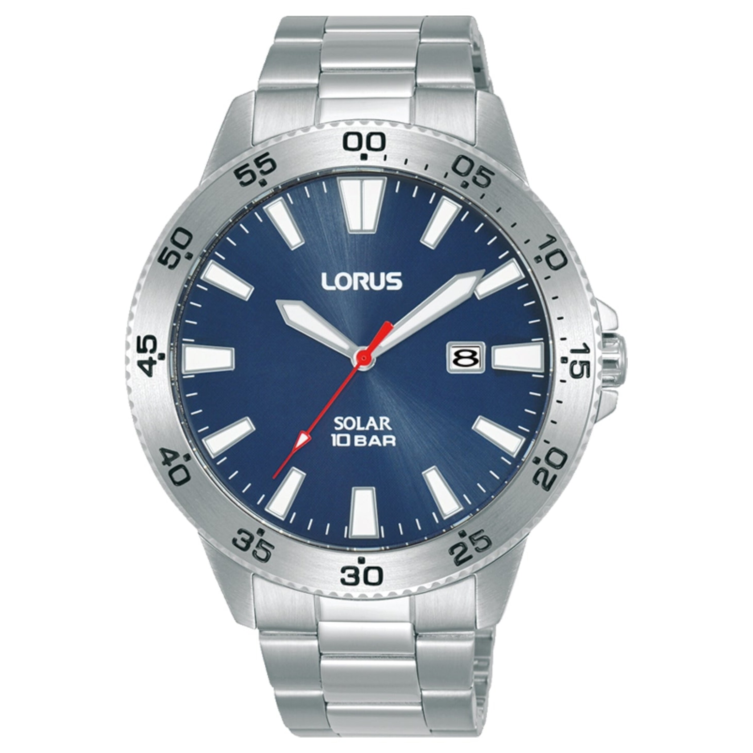 Montre à affichage analogique LORUS en argent : devant