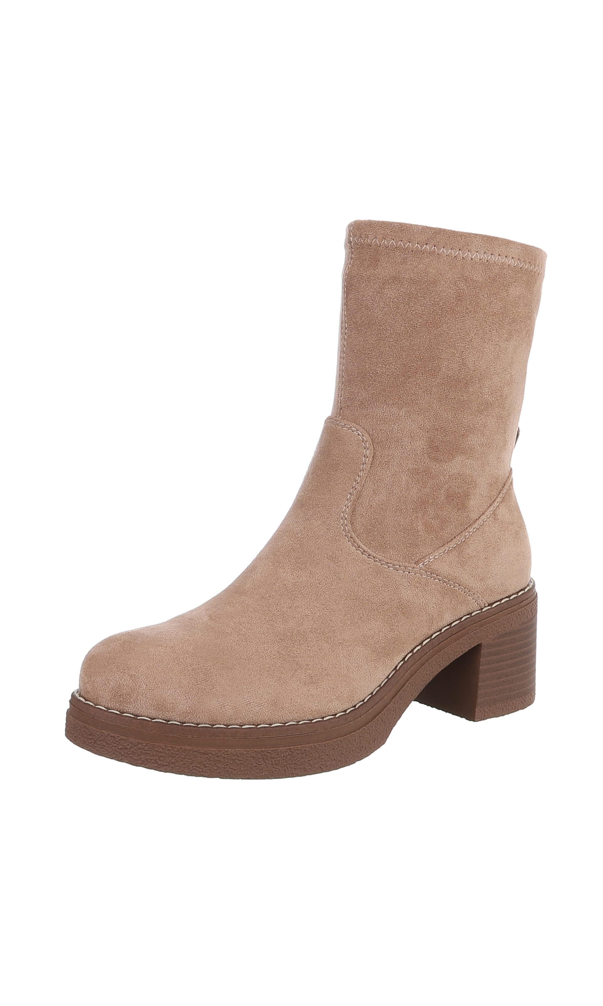 Ital-Design Stiefelette in Braun: Vorderseite