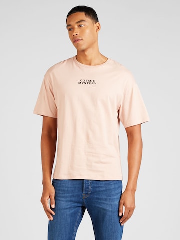 JACK & JONES T-Shirt 'MYSTERY' in Beige: predná strana