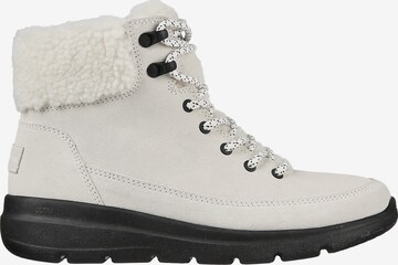 SKECHERS Lace-Up Ankle Boots 'Glacial Ultra Woodlands' in White