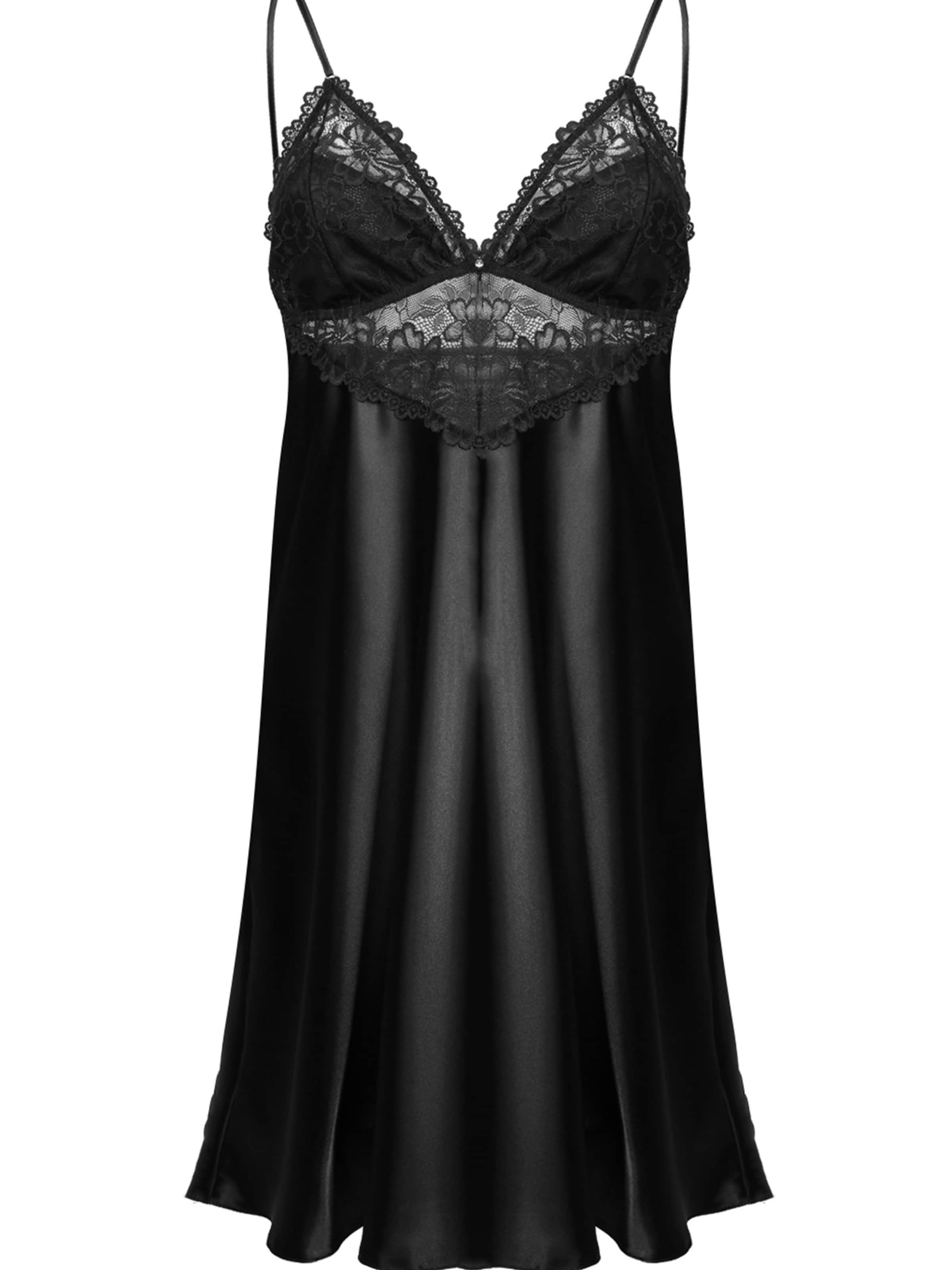 Vivisence Negligée '2038' in Schwarz: Vorderseite