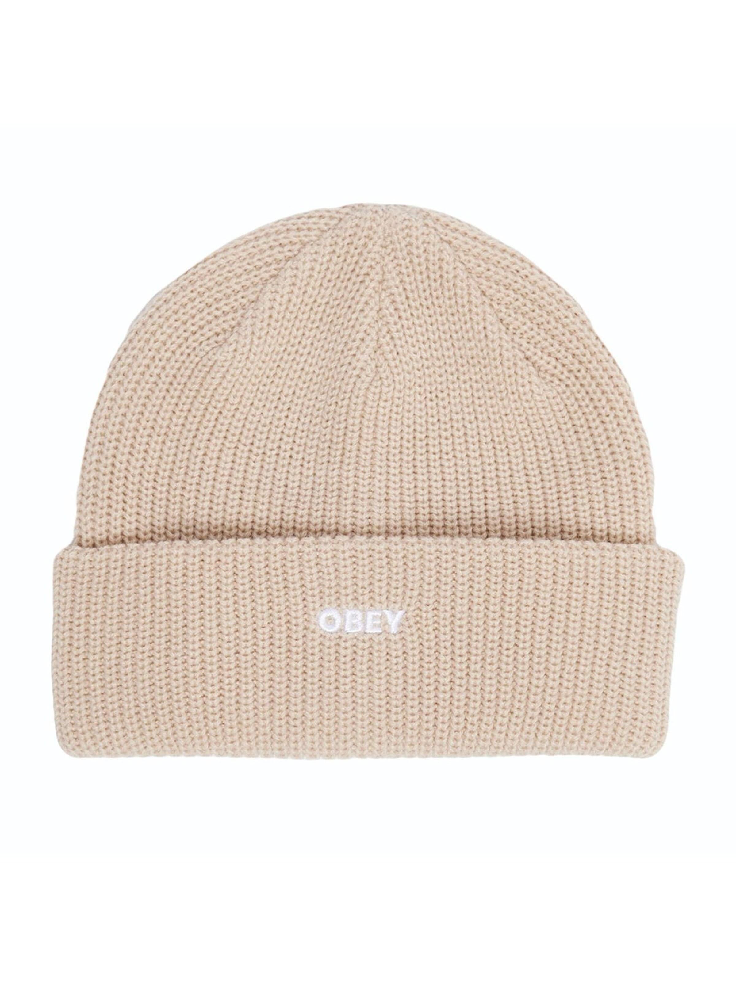 Bonnet 'Future Beanie Silver Grey' Obey en beige : devant
