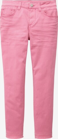 Coupe slim Jean 'Alexa' TOM TAILOR en rose : devant