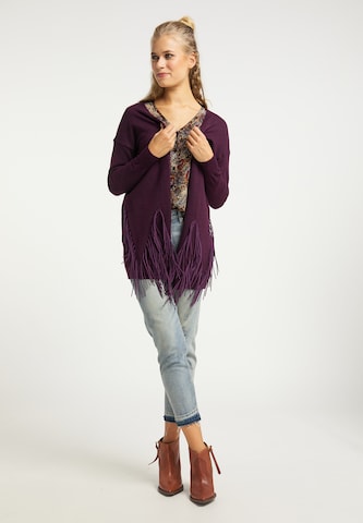 usha FESTIVAL Knit Cardigan in Purple