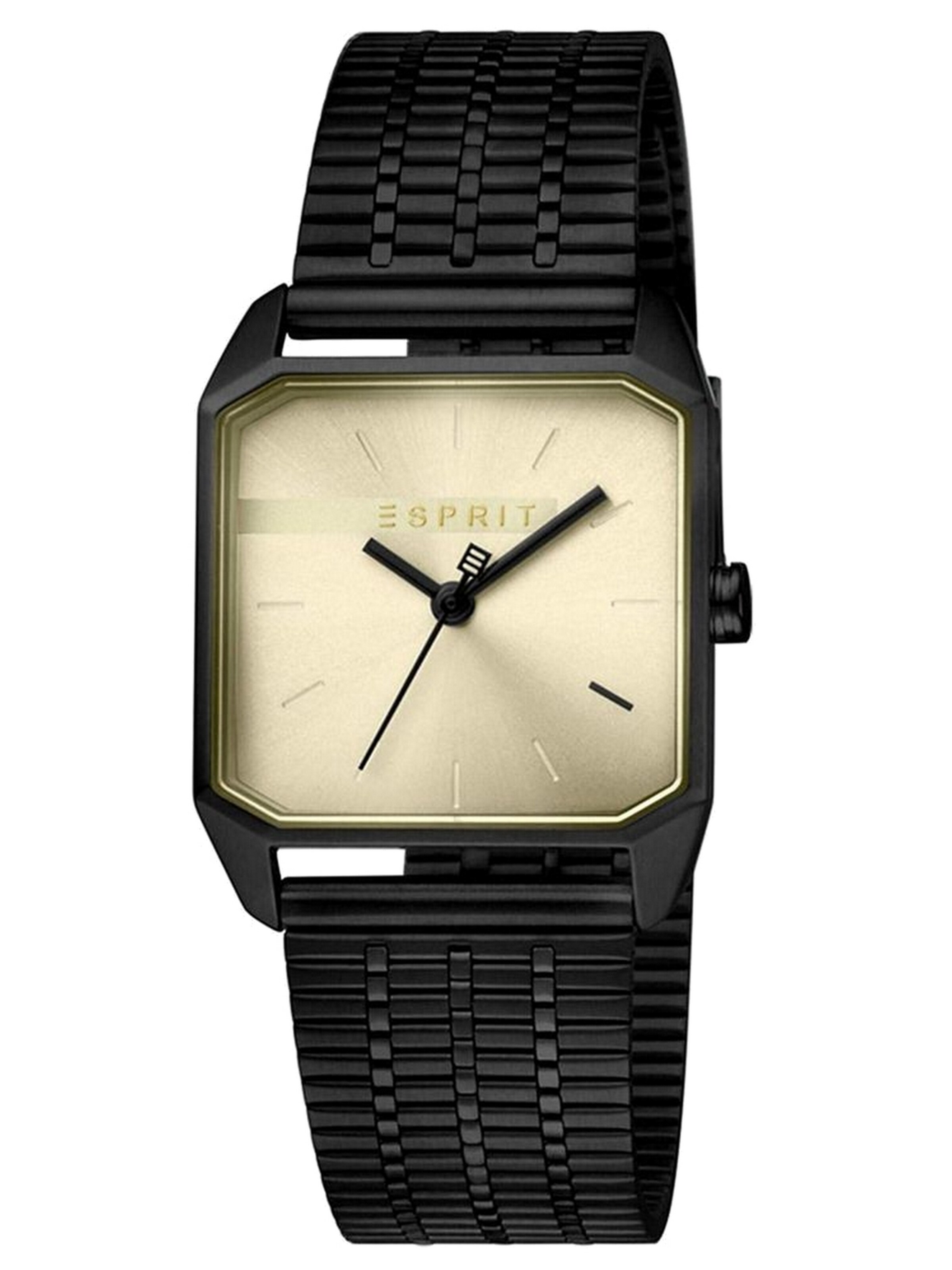 ESPRIT Analoguhr 'Cube Black'‌ in Schwarz: Vorderseite