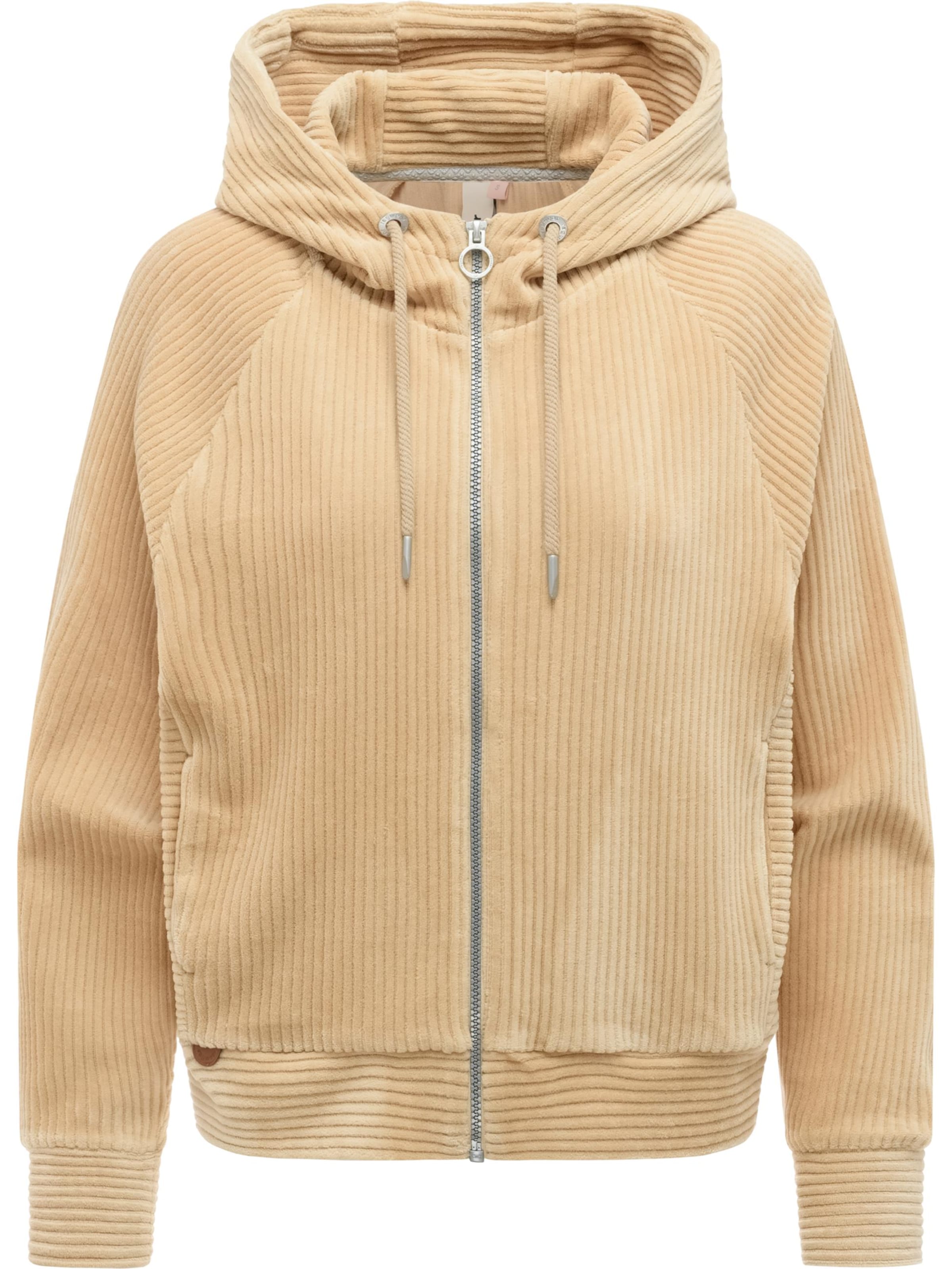 Ragwear Sweatvest in Beige: voorkant