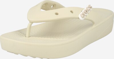 Crocs Zehentrenner in hellbeige / weiß, Produktansicht