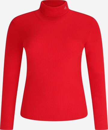 Calvin Klein Jeans Curve Πουλόβερ σε κόκκινο: μπροστά