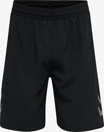 Hummel Regular Workout Pants in Black: front