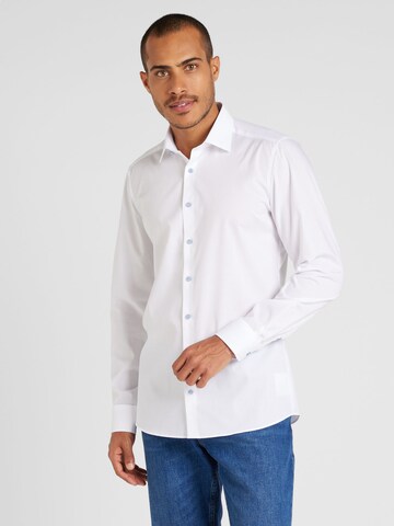 OLYMP Slim fit Zakelijk overhemd in Wit: voorkant
