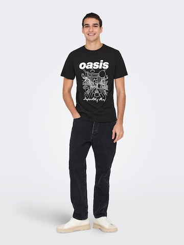 Only & Sons Μπλουζάκι 'ONSOASIS' σε μαύρο