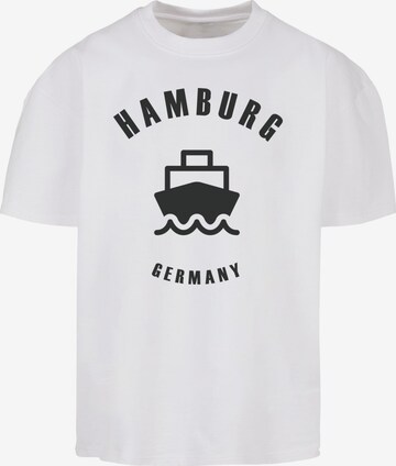 Maglietta 'Hamburg' di Merchcode in bianco: frontale