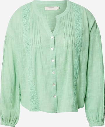 Cream Blouse 'Bella' in Green: front