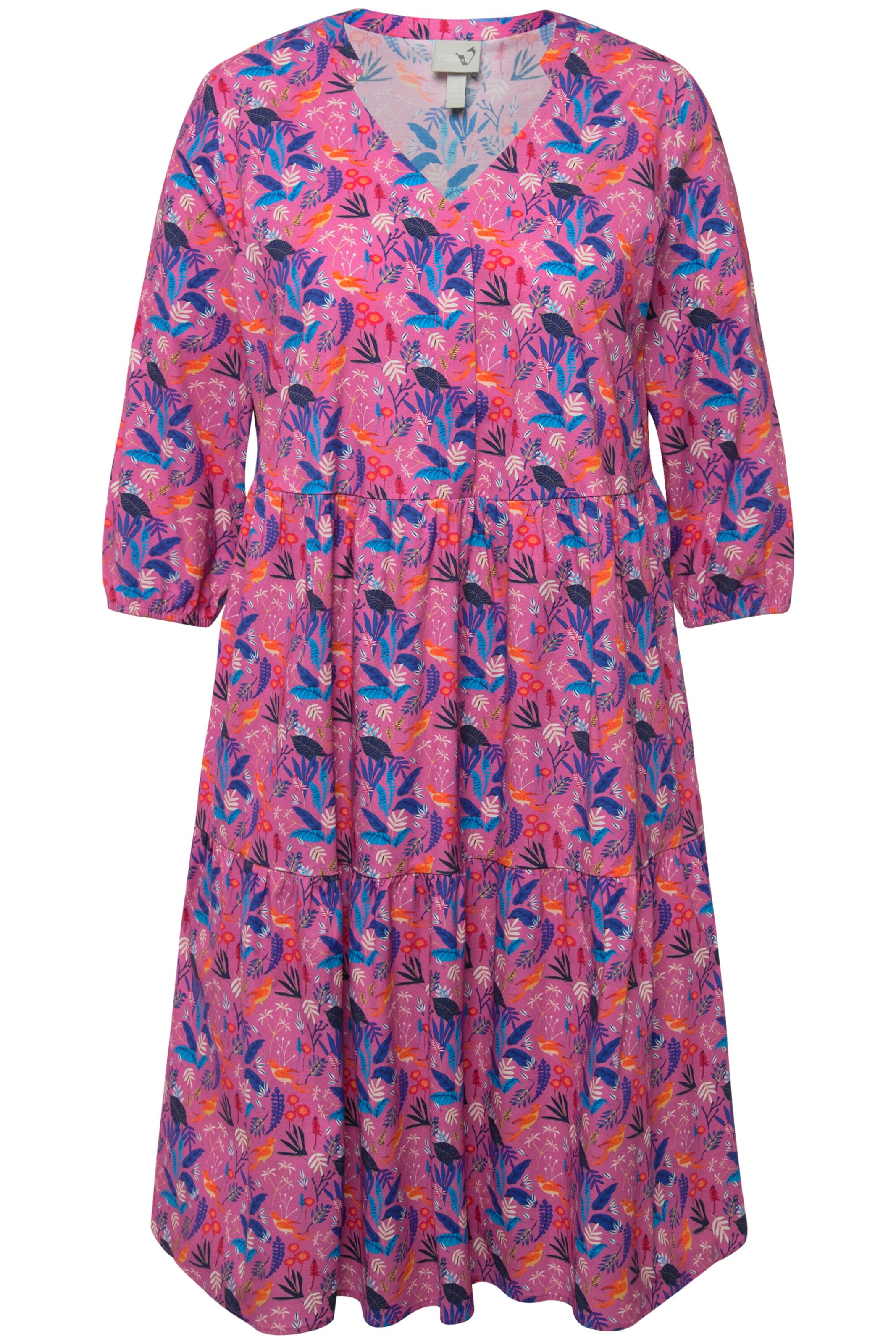 Ulla Popken Jurk in Roze: voorkant