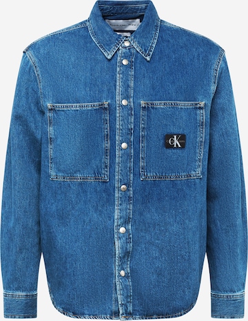 Calvin Klein Jeans Comfort fit Button Up Shirt in Blue: front