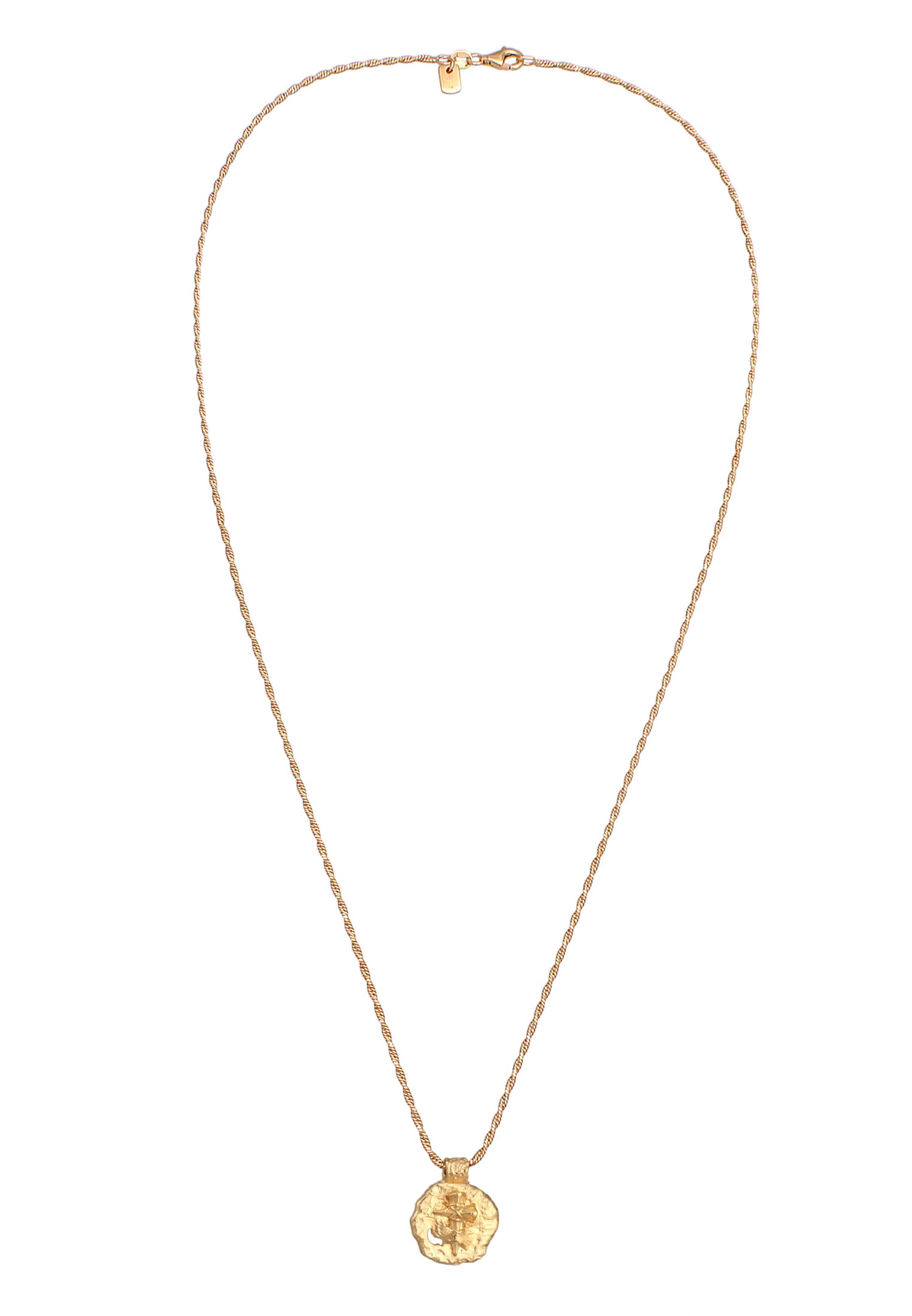 KUZZOI Kette 'Münze' in Gold: Vorderseite