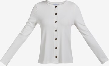 usha BLUE LABEL Knit Cardigan in White: front