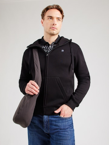 Veste de survêtement G-STAR en noir : devant