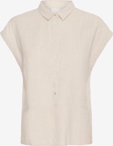 Camicia da donna 'IHLinno' di ICHI in beige: frontale