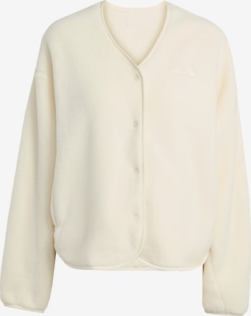 ADIDAS SPORTSWEAR Toiminnallinen fleecetakki 'Future Icons' värissä valkoinen: etupuoli