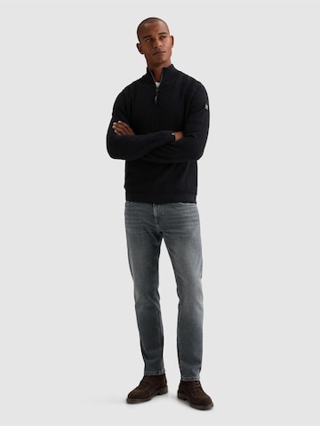 VANGUARD Pullover 'Pullover with half-zip and allover texture'‌‌‌‌‌‌‌‌‌‌ in Blau