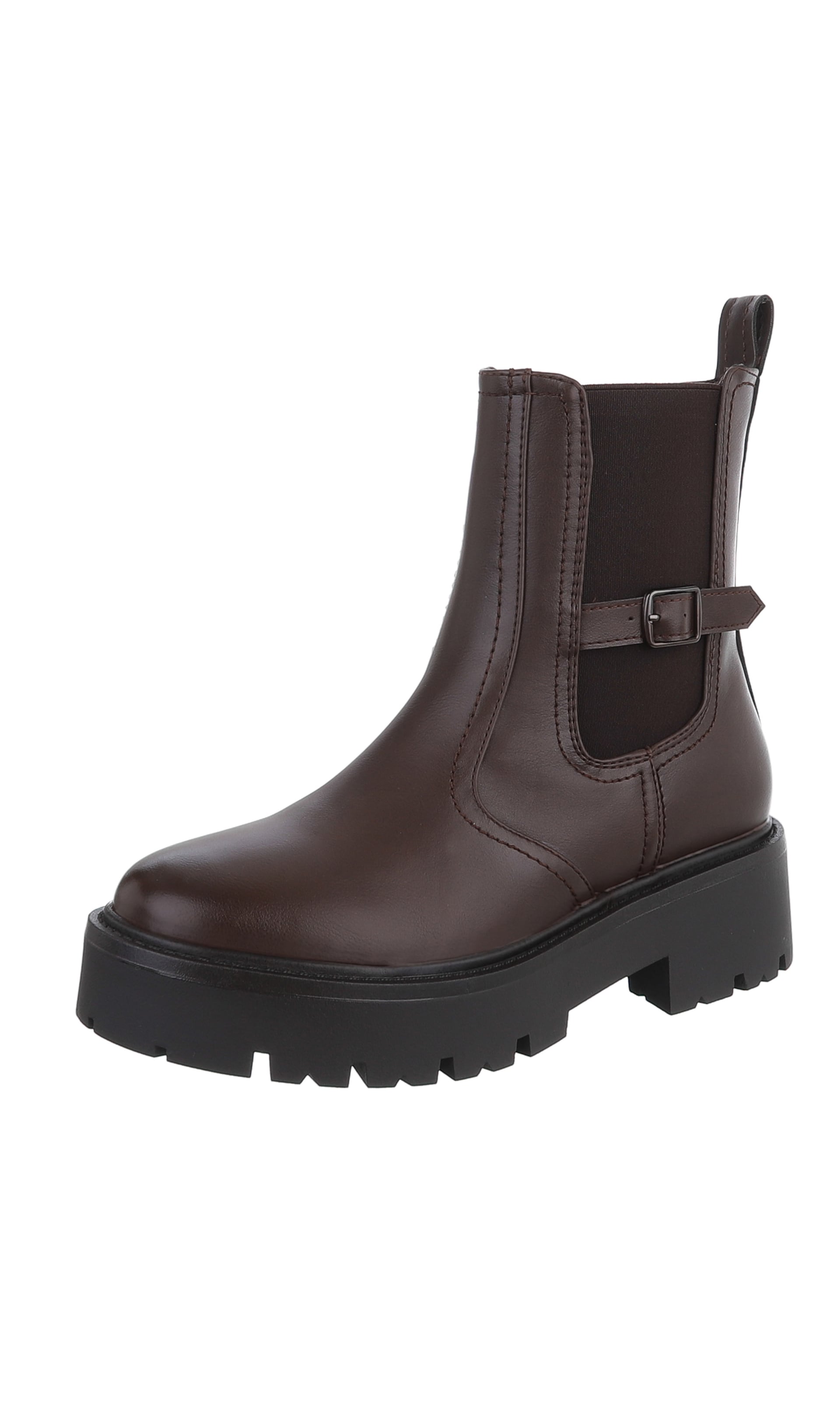 Ital-Design Chelsea Boots in Brown: front