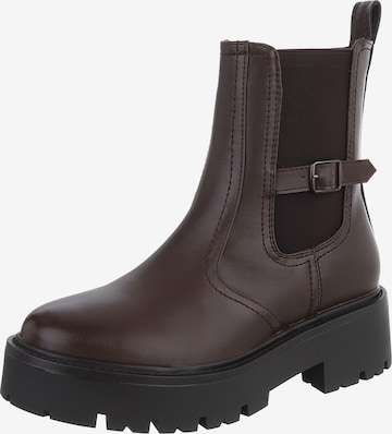 Ital-Design Chelsea Boots in Brown: front