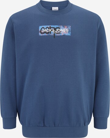 Jack & Jones Plus Sweatshirt in Blue: front