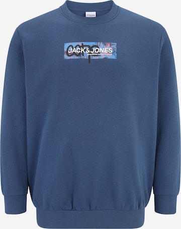 Jack & Jones Plus Sweatshirt in Blue: front