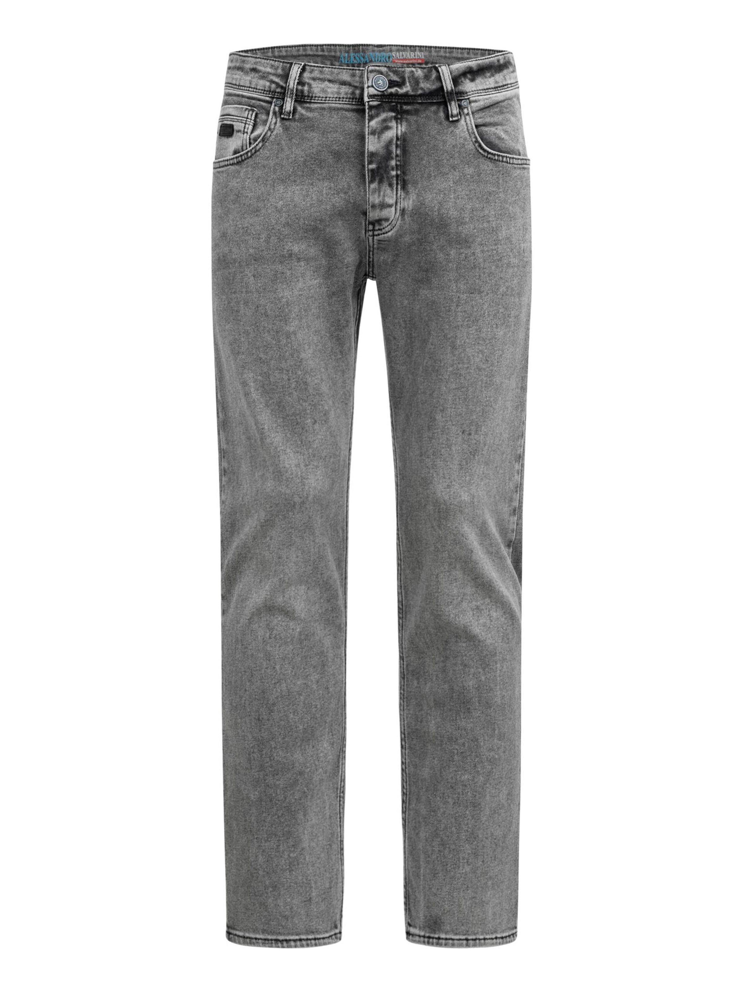Alessandro Salvarini Regular Jeans in Grau: Vorderseite