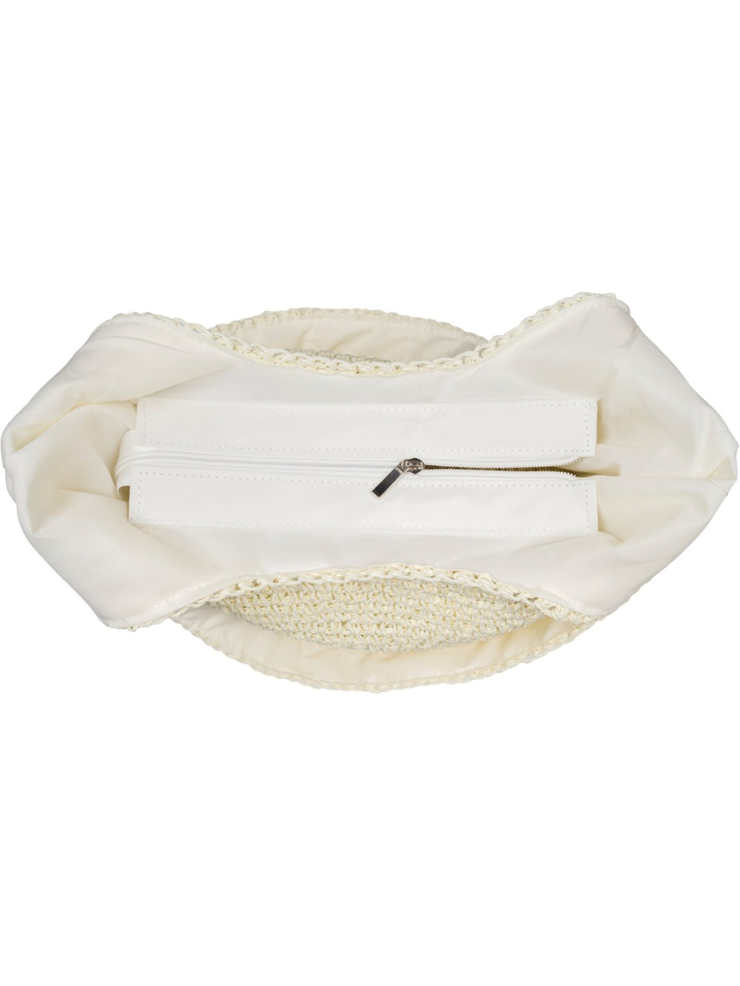 styleBREAKER Schultertasche 'Papierstroh Beuteltasche'‌‌‌ in Beige