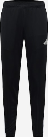 ADIDAS SPORTSWEAR Regular Workout Pants 'Tiro Essential' in Black: front