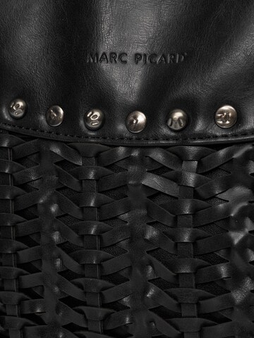 Marc Picard Handbag 'Hobo Bag Flechtoptik' in Black