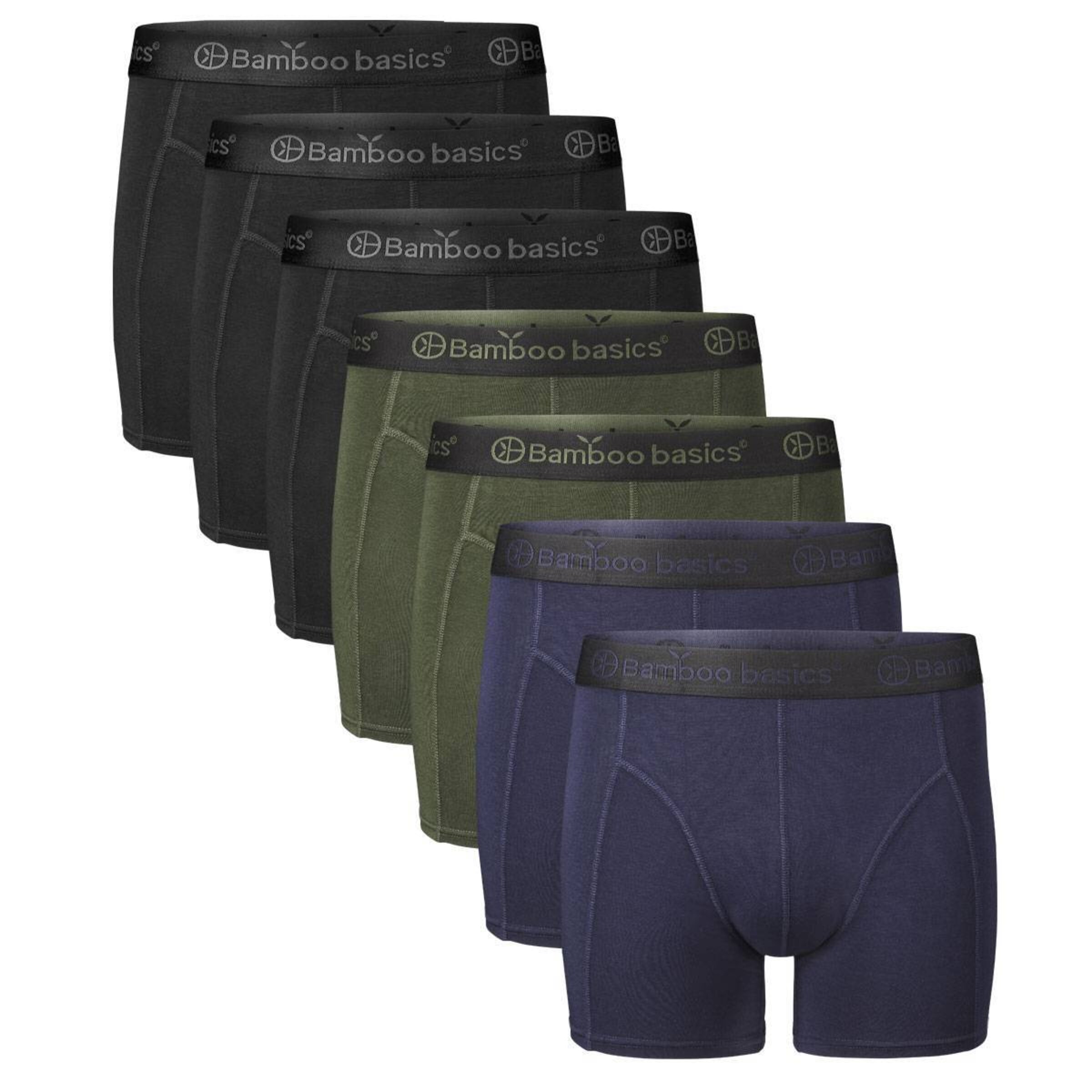 Boxer di Bamboo basics in blu: frontale