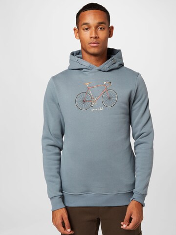 GREENBOMB Sweatshirt 'Bike Uptown' in Blue: front