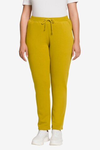 Regular Pantalon Ulla Popken en jaune : devant